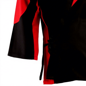 Uniforme de Taekwondo rouge et noir unisexe, vêtements d'arts martiaux, tenue d'entraînement durable, matière polyester - Product Image 4