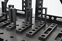 Table de soudage industrielle en acier D28 3D, ouverture 28 mm, usinée sur 5 côtés, dimensions personnalisables, multi-matériaux (Carbone/Nitridé/Q355)