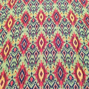 Green Poly <b>Raw</b> <b>Silk</b> Woven <b>Fabric</b> Breathable Quick-Dry Lightweight Exquisite Abstract Geometric Design Soft Smooth Material DIY - Product Image 6