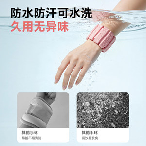 สายรัดข้อมือแบบปรับน้ำหนักได้ 5.5 ซม. สายรัดซิลิโคนสำหรับออกกำลังกายสำหรับการฝึกยกน้ำหนักพร้อมแกนเหล็กและดีไซน์กันเหงื่อ - Product Image 5