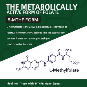 Cápsulas de metilfolato con etiqueta personalizada para apoyar la salud del cerebro y el corazón para mujeres y hombres, suplemento de metilfolato - Product Image 4