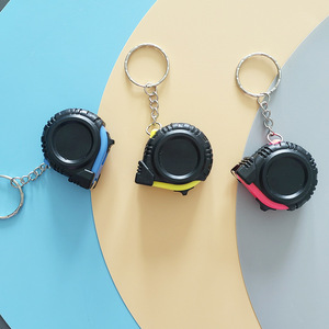 <span class=keywords><strong>Cinta</strong></span> métrica de bolsillo personalizable al por mayor de 1 metro, ecológica, con cuerpo de ABS, hoja de acero inoxidable, autoenrollable, con doble escala en pulgadas/cm, mini llavero - Product Image 1
