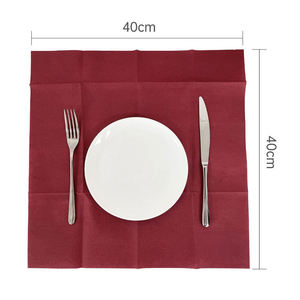 <span class=keywords><strong>Serviettes</strong></span> de table jetables en Airlaid avec pochette à couverts, effet lin, résistantes, personnalisables avec logo, pour mariages, hôtels et restaurants - Product Image 3