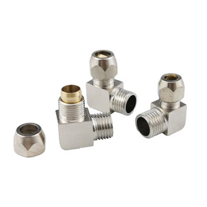 Conectores de compresión de cobre niquelado de 6, 8, 10, 12 y 16 mm, codos para conectores neumáticos - Product Image 3