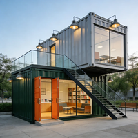 Villa conteneur de luxe entièrement personnalisée, en kit, avec panneaux sandwich, pour usage résidentiel, bureau, atelier ou hôtel