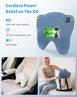 Masseur dorsal chauffant, coussin de massage Shiatsu sans fil avec mouvement de roulement vertical, soulagement des tissus profonds pour la maison et le bureau