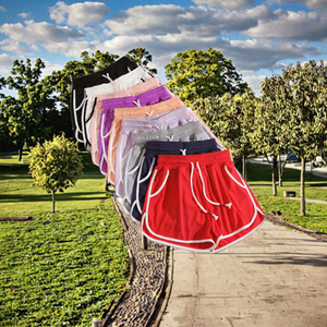 2025 Women's Sports <b>Shorts</b> New Regular Fit Casual <b>Plus</b> <b>Size</b> High <b>Waist</b> <b>Elastic</b> Drawstring Student Running Polyester/Cotton - Product Image 3