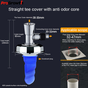 Lavatrice scarico a pavimento Tee bagno fogna deodorizzazione giunto Tee copertura tubo <span class=keywords><strong>lavabo</strong></span> Mop piscina Anti troppopieno giunto - Product Image 4