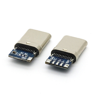 Connecteur USB 3.1 Type-C 24 broches avec connecteur de carte PCB 2.0 C-C (10NF) pour la charge et les données