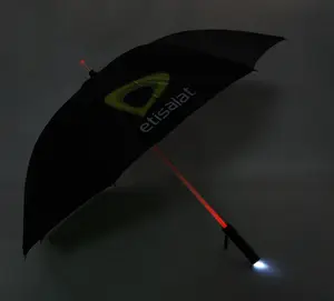 Vente chaude parapluies coupe-vent avec réfléchissant, rayure enfants réfléchissant roue parapluies pour la nuit/