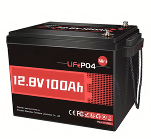Batterie LiFePO4 mini 12,8 V 100 Ah avec BMS 100 A intégré, sortie de puissance 1280 W pour camping-cars, bateaux, moteurs de traction, systèmes solaires hors réseau - Product Image 1