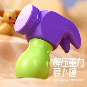 Children Decompress 3D Gravity Carrot Hammer Toy Novelty Toy Device Parent-Child Interactive Wholesale