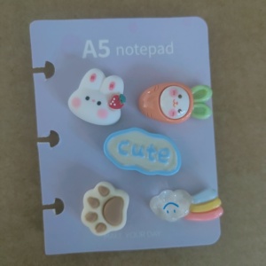Plastik-Stifteetui-Dekorationsanhänger DIY 5mm Loch Notizbuch Schuh Tasche Hase Pfote Niedlicher Regenbogen Kinder Geschenke Charm - Product Image 5