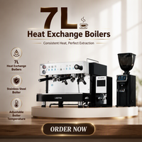 Máquina de Espresso Eléctrica Semiautomática de Acero Inoxidable Ladetina E2, Cafetera OEM ODM para Uso Comercial, 9 Bares