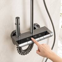 Nouvelle conception de douche à effet pluie en aluminium 4171 à 4 fonctions avec douchette à main pour salle de bain