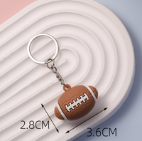 Porte-clés en PVC simulé créatif pour basket-ball et football pour mini pendentif cadeau d'événement