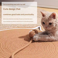 Tapis de repos pour chat en corde de coton tressée, résistant à l'usure, lavable, respirant, durable, motif dessin animé, tapis de jeu et de repos pour animaux de compagnie, griffoir pour chat