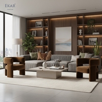 Fauteuil EKAR Harper Eclat - Fauteuil d'appoint en tissu moderne et luxueux pour la maison, le bureau et le salon