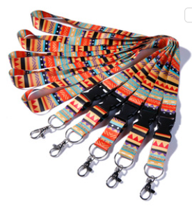 Lanière en polyester écologique multicolore avec impression offset, logo personnalisé, crochet pour sangle de téléphone portable anime - Product Image 3