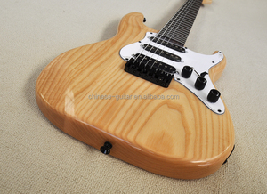 Guitare Flyoung en bois naturel, 7 cordes, corps en frêne - Product Image 2