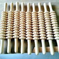 12 Rouleaux de Massage en Bois pour la Cellulite, Rouleau de Maderothérapie, Bâton de Massage Lymphatique