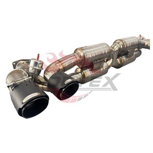 Vortex Premium Natural Titanium Catback for Porsche 911 991.2 Turbo S Valvetronic Exhaust Pipe with Exhaust Manifold Headers - Product Image 4