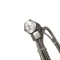Resistencia Térmica de Platino PT100 de Alta Precisión con Rosca, Sensor de Temperatura Industrial, Sonda Única, Sistema de 3 Cables, IP66, Acero Inoxidable