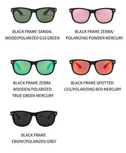 Lunettes de soleil classiques en bois, faites à la main, pour hommes et femmes, polarisées, écologiques, anti-UV, en bois de <span class=keywords><strong>bambou</strong></span> - Product Image 5