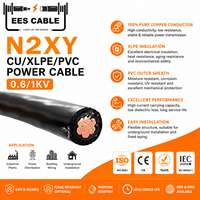 Câble d'alimentation souterrain 0,6/1KV N2XY YJV 2, 3, 4 ou 5 conducteurs 16mm 25mm 35mm 95mm 120mm 150mm Cuivre CU/XLPE/PVC YJV