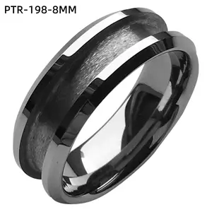 Fashion DIY Ring Blank for Inlay Jewelry Making - Tungsten, Ceramic,Stainless steel ,Titanium