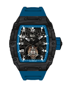 Real Carbon Fiber Barrel Shaped <b>Watch</b> ,Carbon Fiber <b>Watch</b> <b>Case</b> with Flying Tourbillon Mechanical Movement <b>Watch</b> - Product Image 4