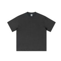 Kaos Pria Oversize Polos Warna Solid Lengan Pendek O Neck Heavyweight Streetwear