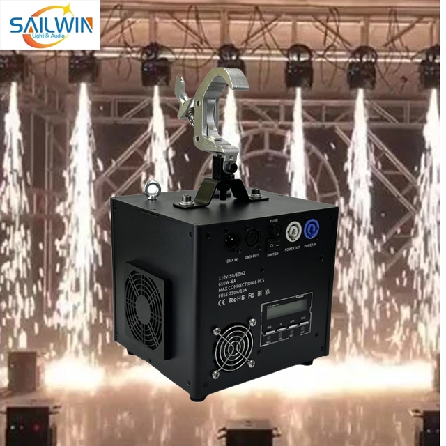 650W Waterfall Spark Machine Remote DMX Cold Sparkler Fireworks Machine Wedding Fountain Stage Equipment