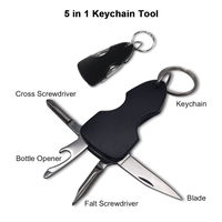 Coffrets cadeaux DIY 5-en-1, couteau pliant multifonctionnel EDC en acier inoxydable pour l'extérieur, ouvre-bouteille, tournevis, multi-outils