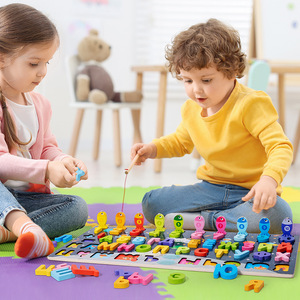 Tablero de aprendizaje Montessori Unisex para niños pequeños, alfabeto ruso de madera y rompecabezas con forma de número, juguetes educativos certificados CE - Product Image 3