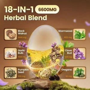 Complément Herbal Détoxifiant à base d'Armoise, Noyer Noir et Clou de Girofle en Gélules Molles pour l'Équilibre Intestinal et le Soutien Immunitaire pour Adultes, 240 Capsules, 2 Capsules par Jour - Product Image 3