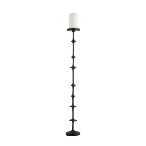 Portacandele da terra in metallo decorativo alto, moderno, elegante, per soggiorno, ingresso, esposizione. - Product Image 2