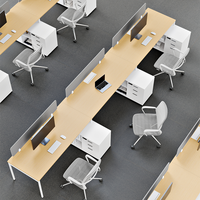 Meubles de bureau modernes et professionnels, postes de travail en bois pour 1 à 3 personnes