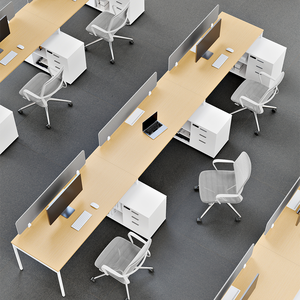 Muebles de oficina modernos y profesionales, estaciones de trabajo de madera para 1-3 personas. - Product Image 1