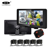 Cámara de Coche Inteligente y Portátil 1080P 5CH con Doble Lente, Pantalla IPS, Cobertura de 150°, Detección de Punto Ciego, Visión Nocturna y Grabación en Bucle
