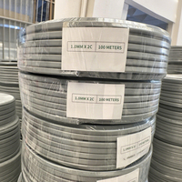 Fil de construction plat plat électrique double terre 2.5mm 1.5mm 2c 3c câble électrique