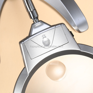 Kaca Pembesar Desktop Fleksibel 2,<span class=keywords><strong>5x</strong></span> <span class=keywords><strong>5x</strong></span>, Lampu Meja Daya Tinggi, Kaca Pembesar Baca untuk Orang Tua - Product Image 4