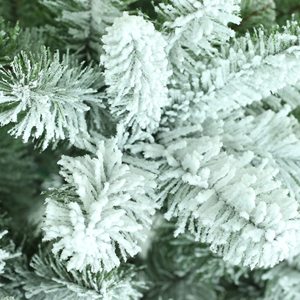 Sapin de Noël Artificiel de Luxe Blanc Neige en PVC et PE, Décoration Réaliste pour les Fêtes - Product Image 2