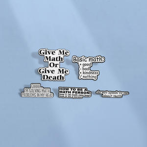 เข็มกลัดเคลือบลายคณิตศาสตร์ 17 แบบ  แบบกำหนดเองได้  สำหรับนักเคมี  นักเภสัช  แพทย์  พร้อมคำคม  ติดกระเป๋า  ผ้า  ปกเสื้อ  พร้อมตัวอักษร - Product Image 5