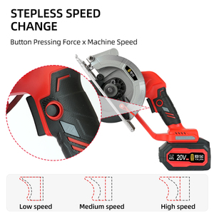 <span class=keywords><strong>Scie</strong></span> <span class=keywords><strong>circulaire</strong></span> sans fil YaJin haute vitesse, durable et légère pour le travail du bois, pour usage domestique et industriel, alimentée par batterie - Product Image 6