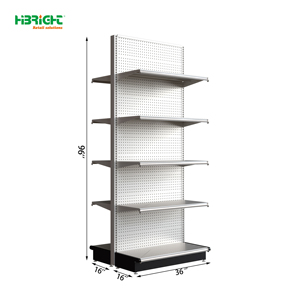 Black Double Sided Middle Island Gondola Shelving Unit - Product Image 2