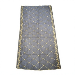 Châle en mousseline orné de bordures florales pour femme, bord festonné, idéal pour les soirées et les fêtes, léger, personnalisable OEM - Product Image 3