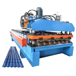 Galvanized Steel Roofing Sheet Press Machine Glazed Tile Roof Panel Roll Forming Machine