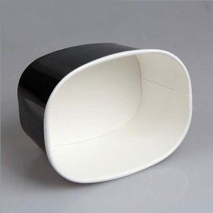 Môi Trường Không Độc Hại Tiện Lợi Hình Bầu Dục Không Tròn 64Oz Cốc Giấy Kem Pint Với Nắp Và Muỗng - Product Image 4