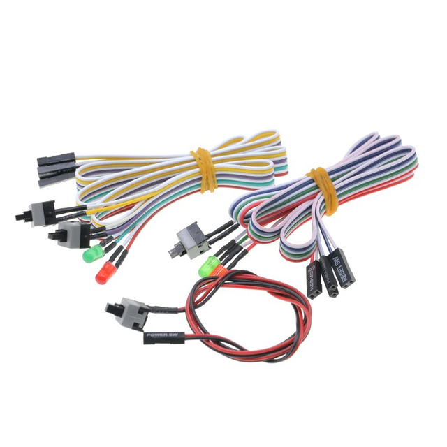 POWER Button RESET Connection Jumper Power Button Chassis Desktop Computer Host Switch Cable Restart Cable